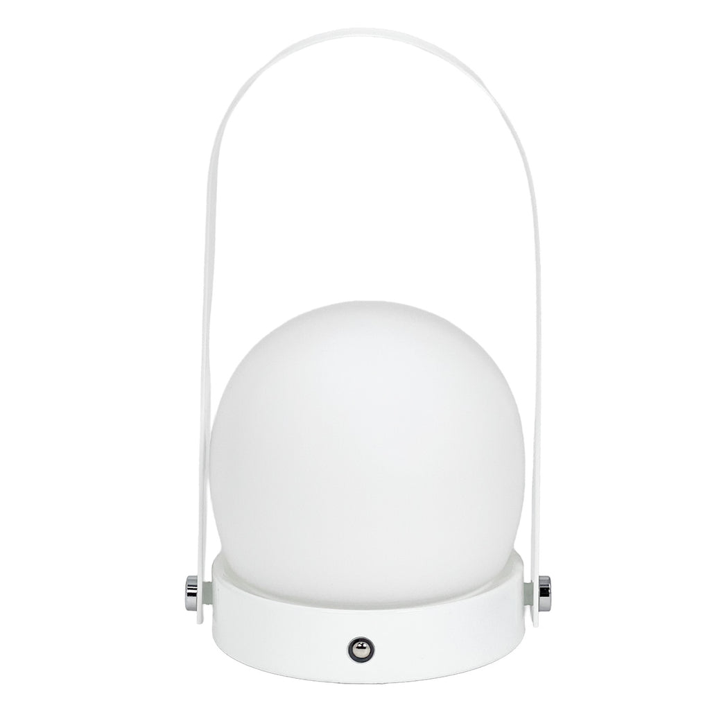 Lámpara mesa esfera blanca
