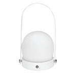 Lámpara mesa esfera blanca