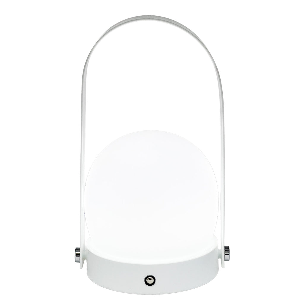 Lámpara mesa esfera blanca