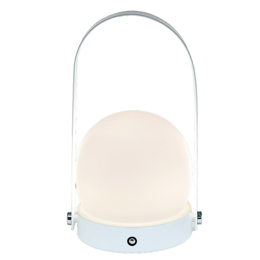Lámpara mesa esfera blanca