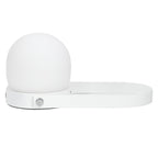 Lámpara mesa esfera blanca