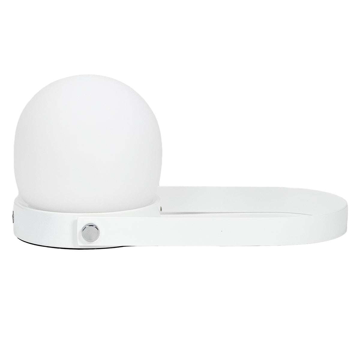 Lámpara mesa esfera blanca
