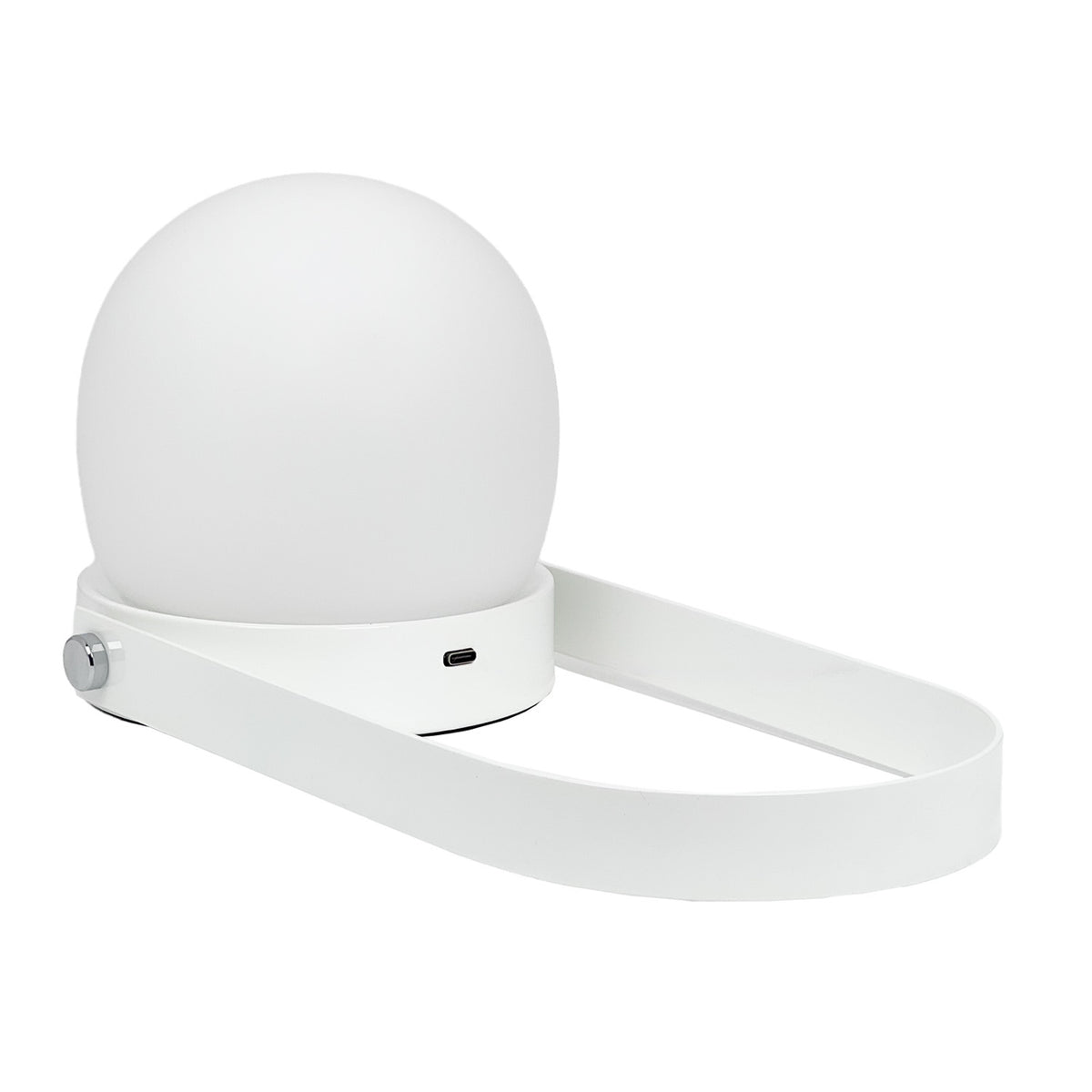 Lámpara mesa esfera blanca