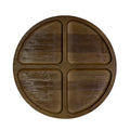 Plato picoteo acacia 4 divisiones 24,5cm