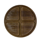 Plato picoteo acacia 4 divisiones 24,5cm