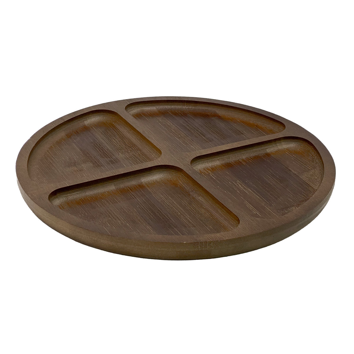 Plato picoteo acacia 4 divisiones 24,5cm