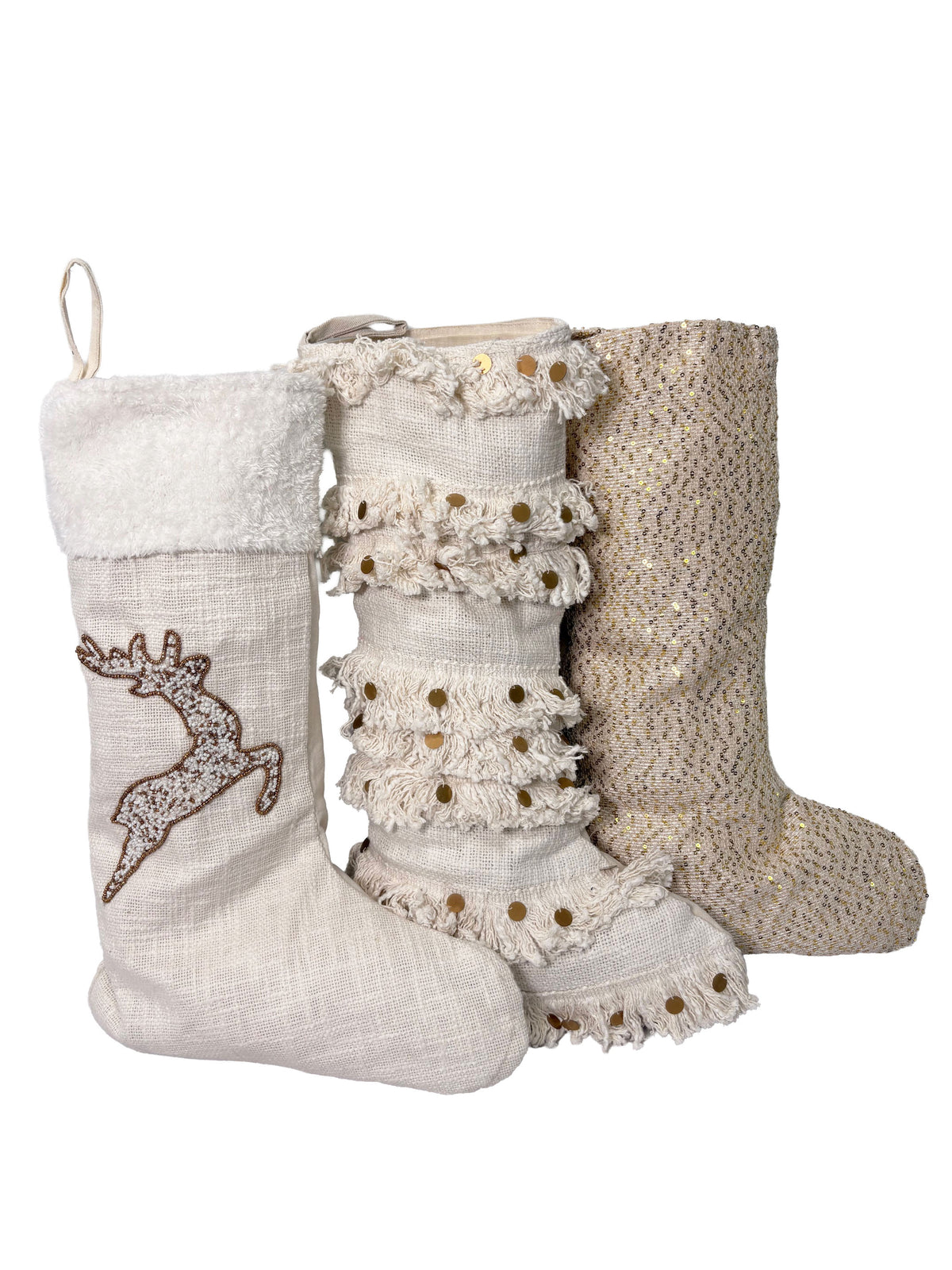 Bota navidad crudo reno 30x50cm