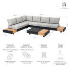 Set seccional terraza Tonic 4pzas