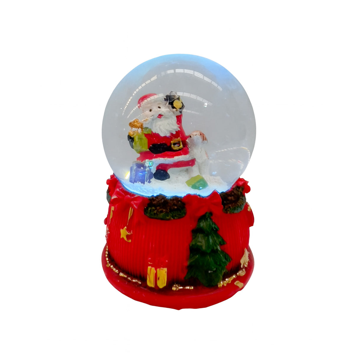Bola agua navidad c/luz 6cm