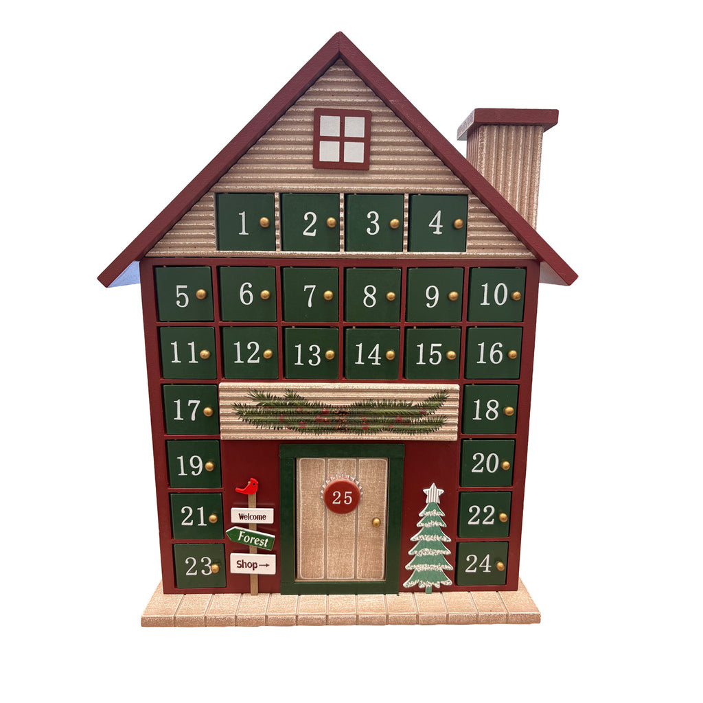 Calendario adviento casa navidad surtido