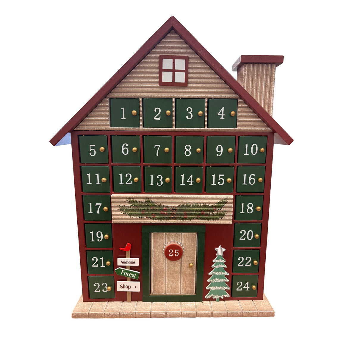 Calendario adviento casa navidad surtido