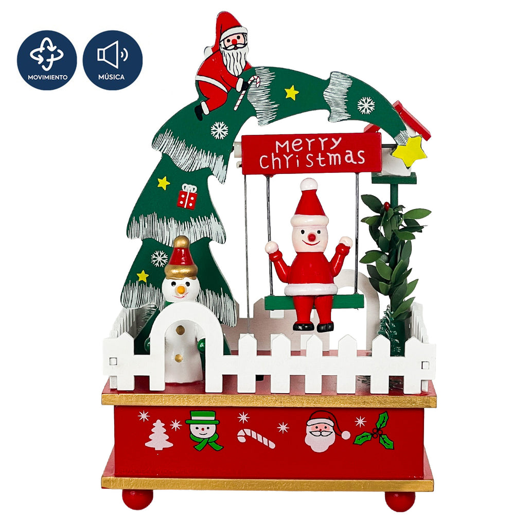 Caja musical pascuero columpio  20x13,5x10cm