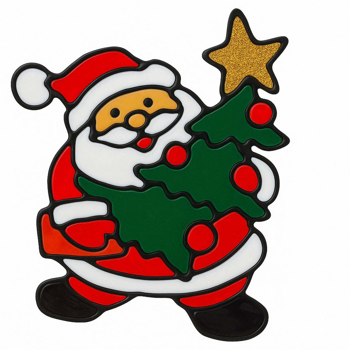 Stickers navidad 20x20cm pared viejo pascuero