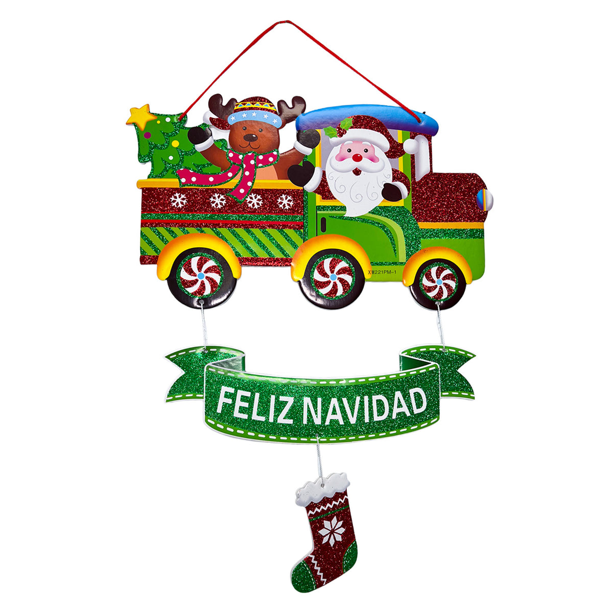Letrero colgante 46x35cm feliz navidad