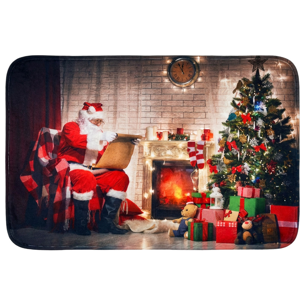 Alfombra navidad 38x58cm chimenea