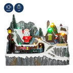 Casa navidad con luz y sonido 23cm pascuero