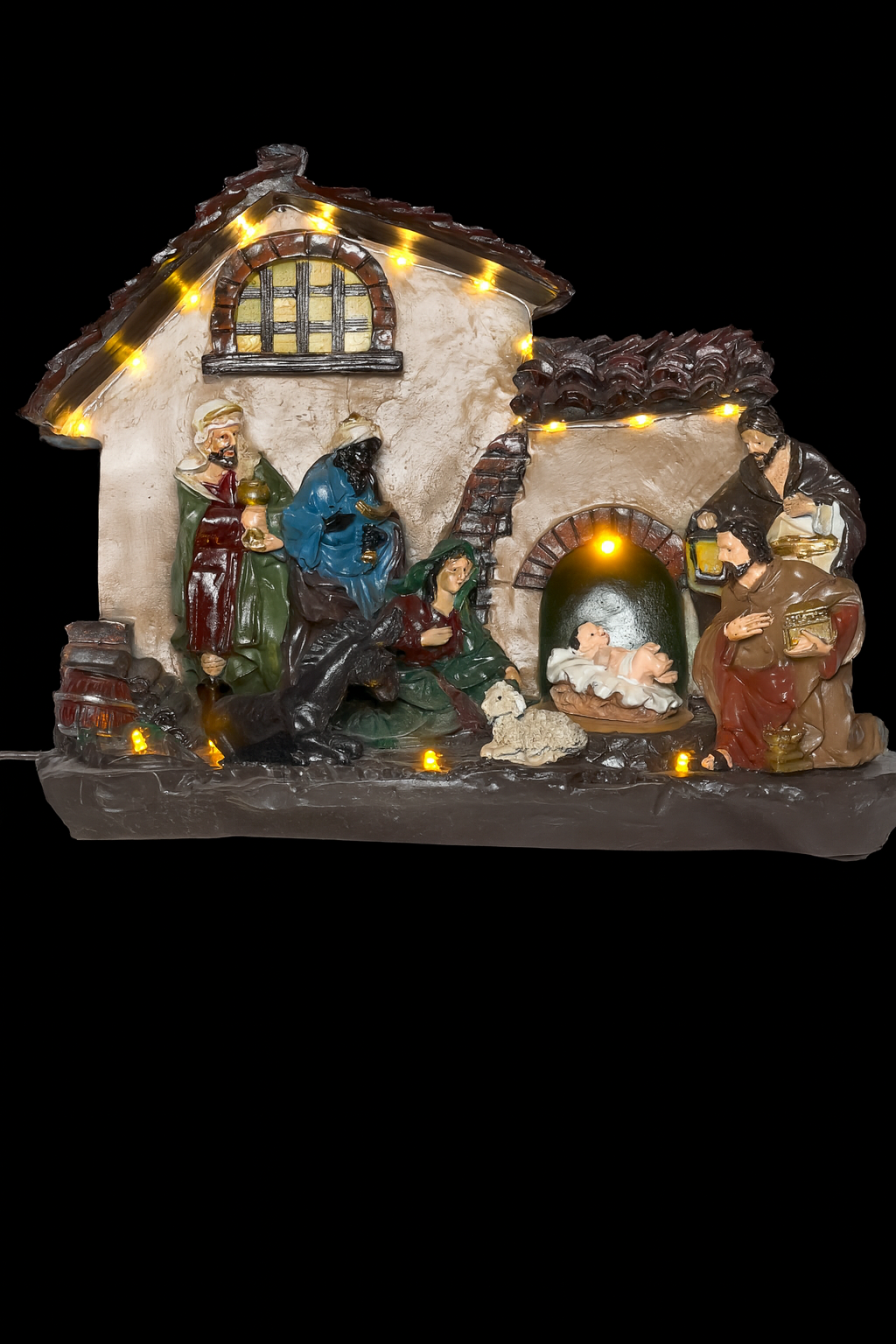 Pesebre con luz y sonido 29cm
