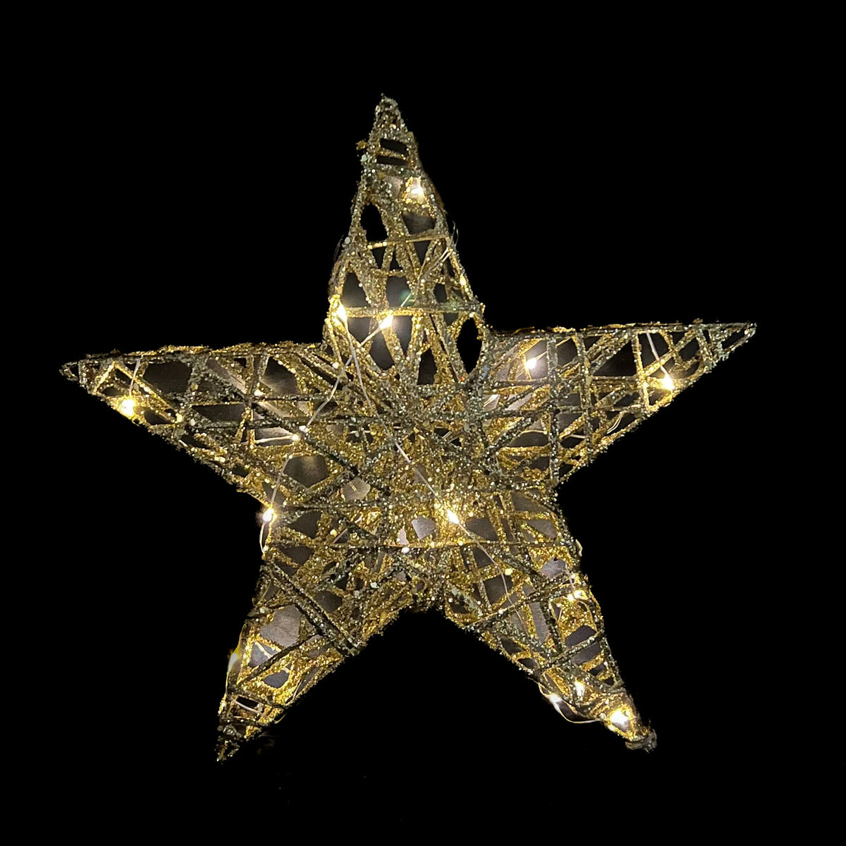Figura navideña 30cm 20 luces LED estrella