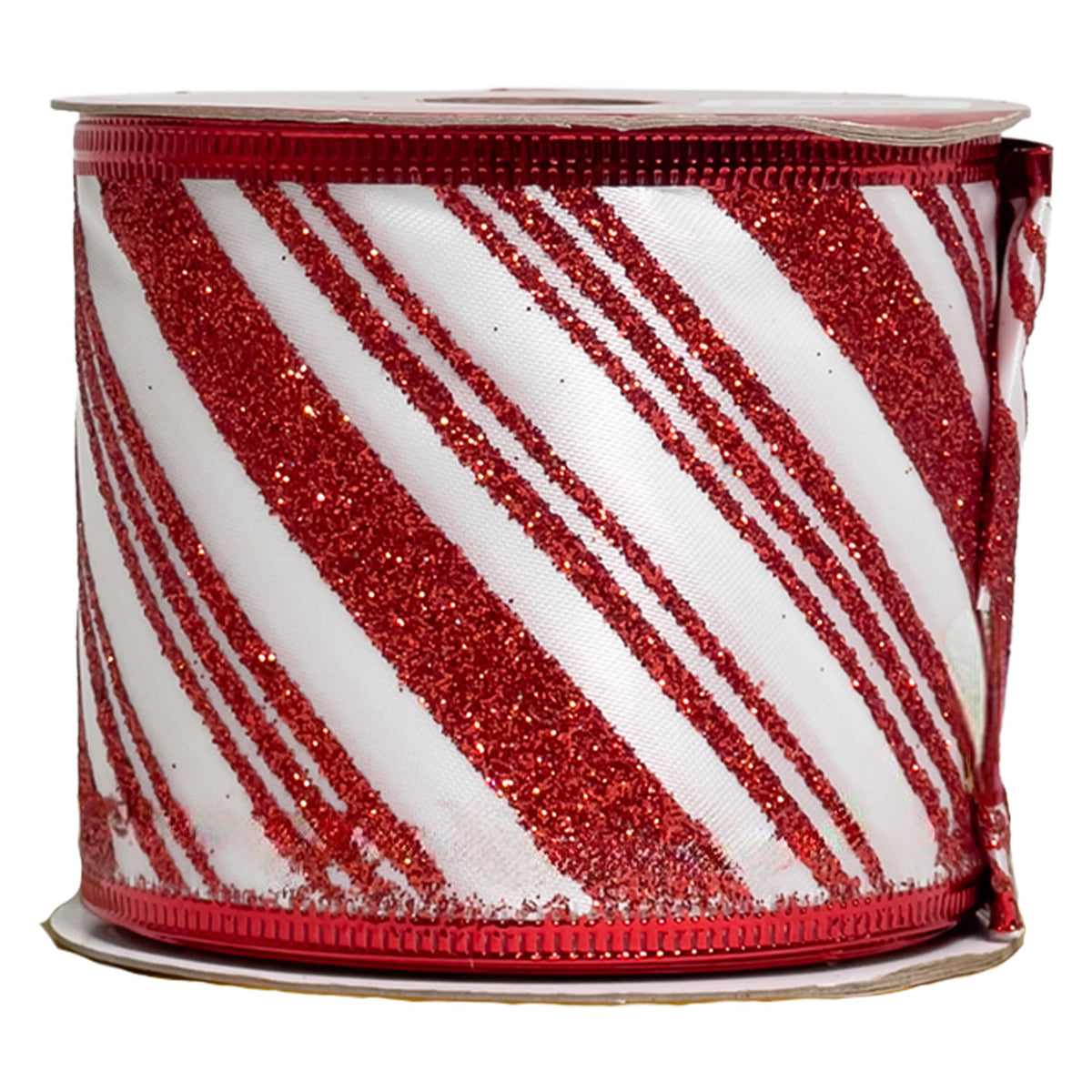 Cinta regalo 6,3x270cm navidad rojo blanco