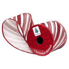Cinta regalo 6,3x270cm navidad rojo blanco