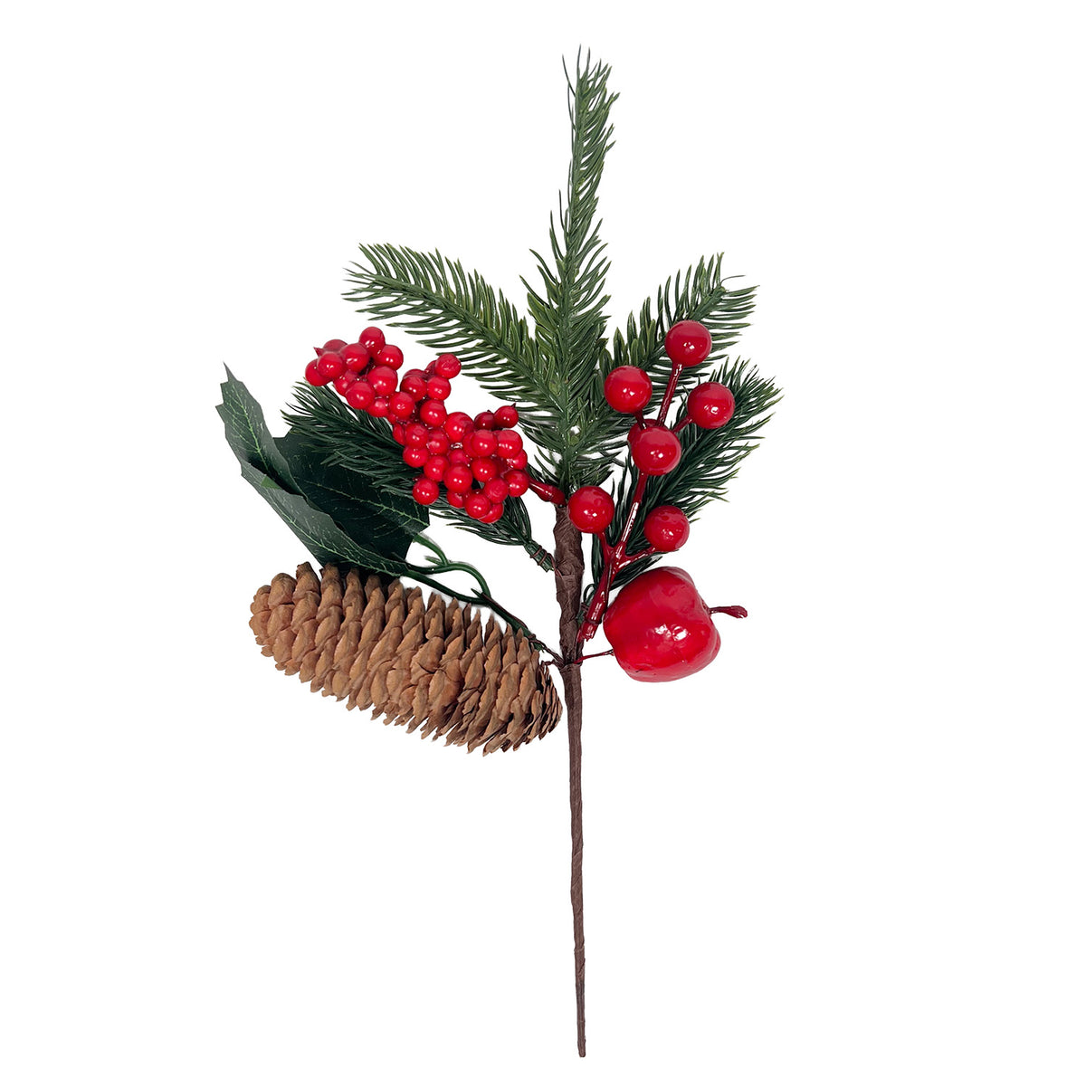 Rama navidad 27cm pelotitas rojas