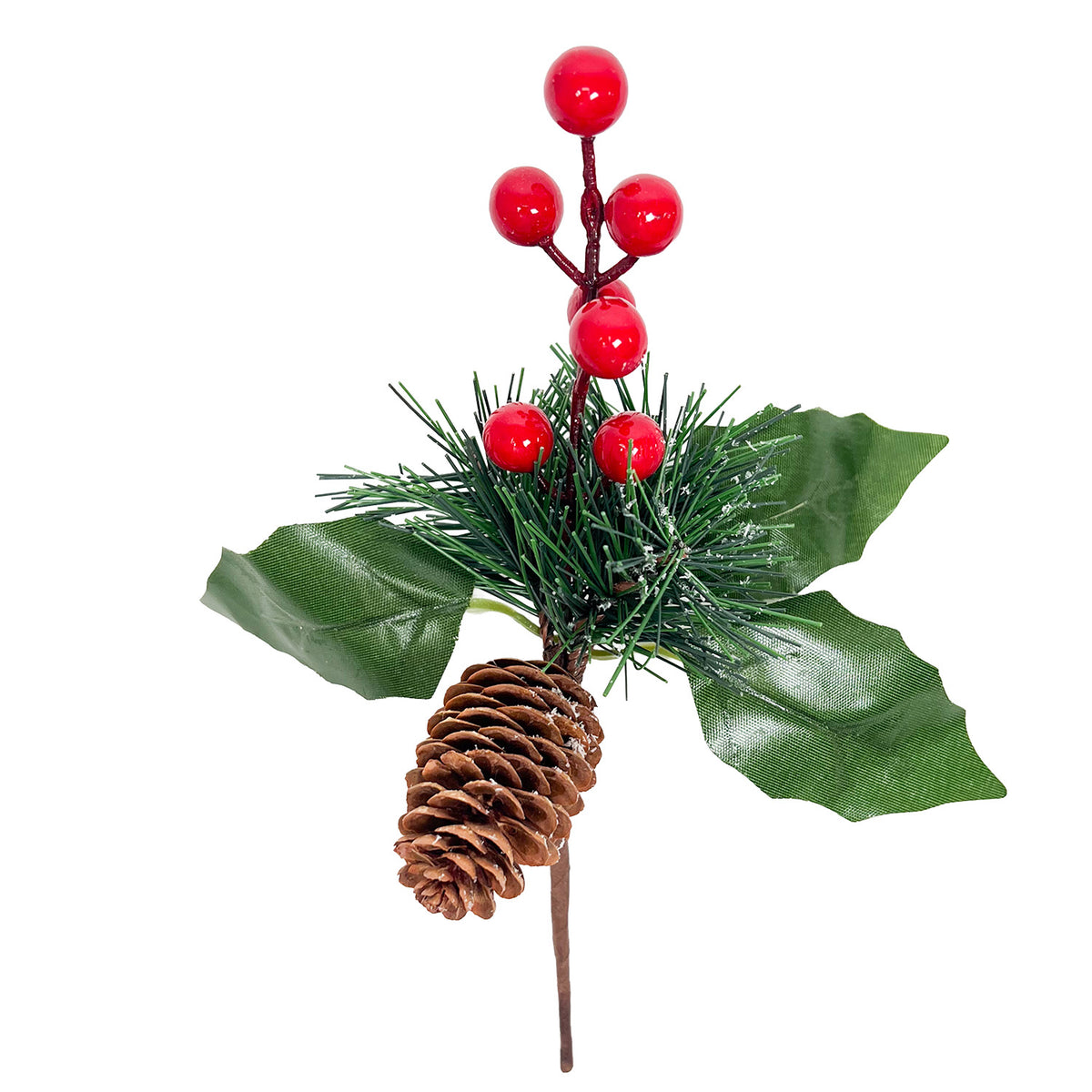 Rama navidad 21cm pelotitas rojas
