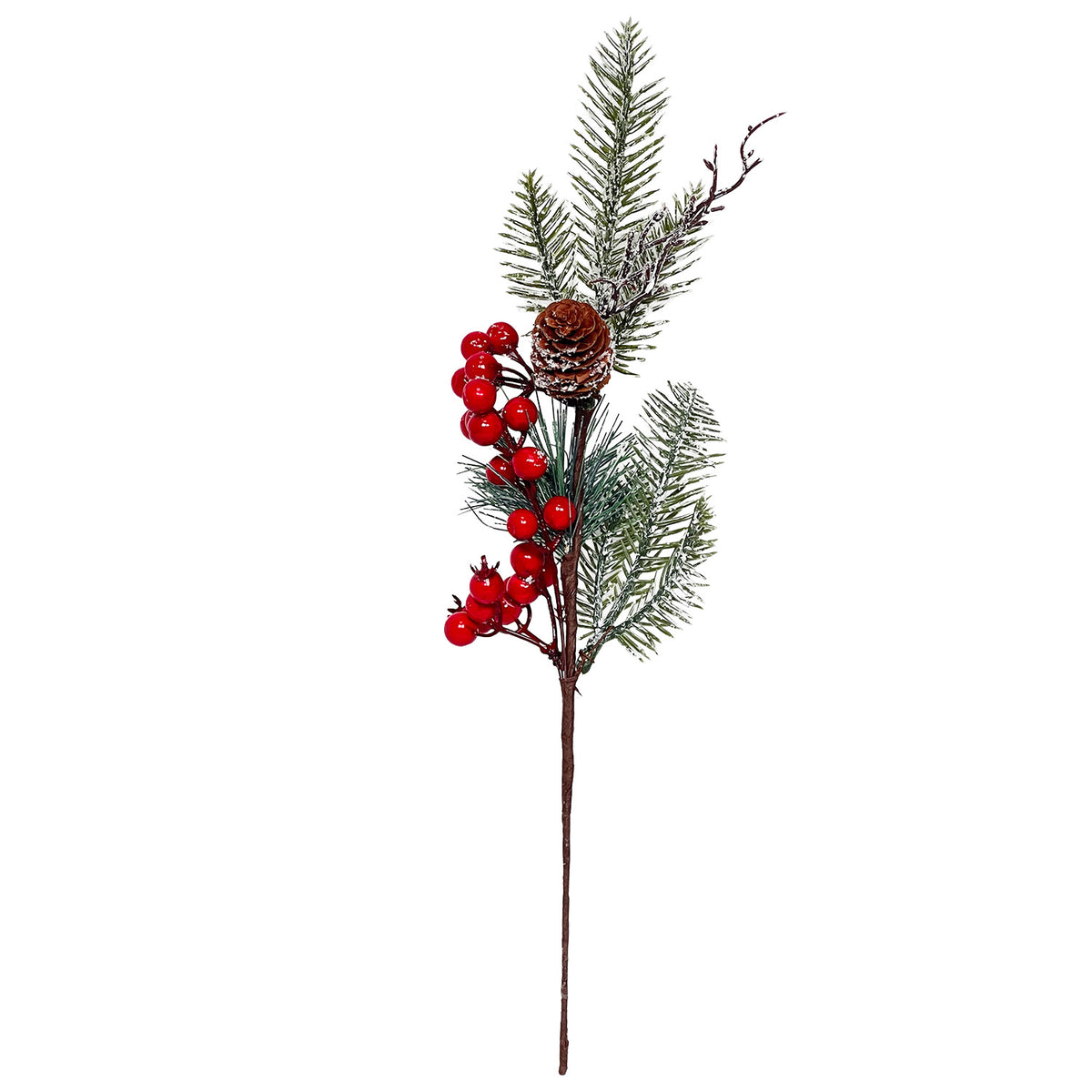 Rama navidad 41cm pelotitas rojas