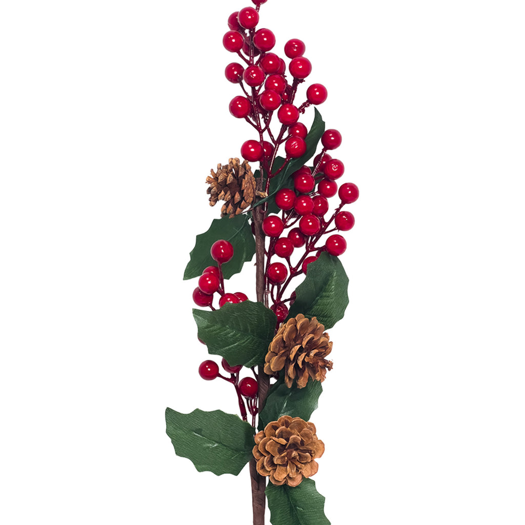 Rama navidad 72cm pelotitas rojas