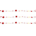 Luces navidad 20 led 2mt luz cálida c/pila estrellas rojas