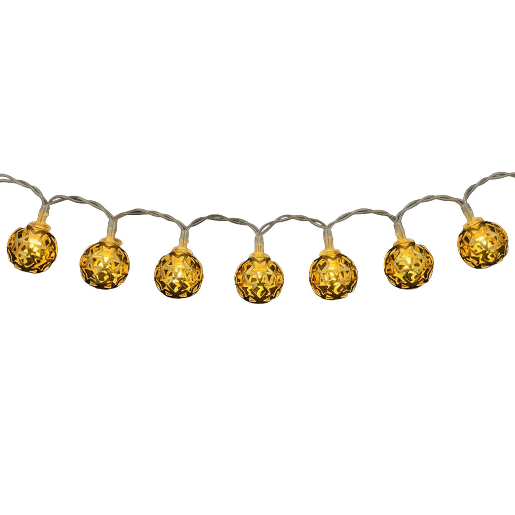 Luces navidad 20 led 2mt luz cálida c/pila globo
