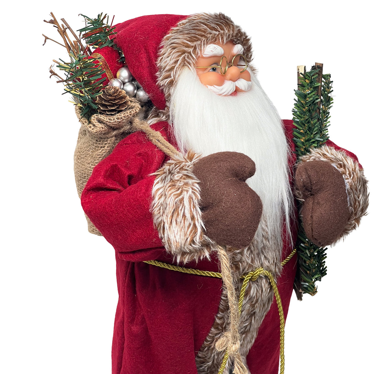 Viejo pascuero 45cm ramas