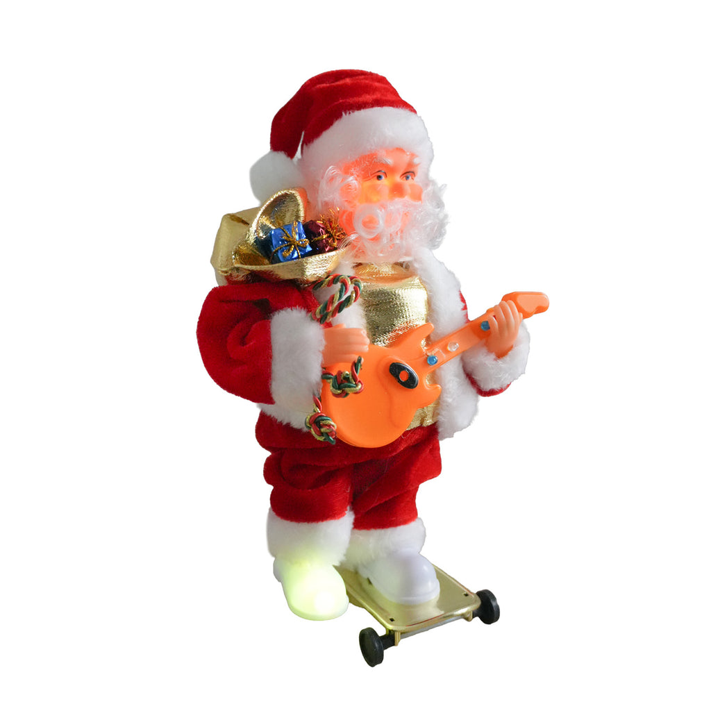 Viejo pascuero musical 25cm guitarra