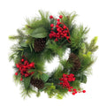 Corona navidad 40cm roja