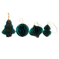 Colgante navidad 4pcs 8cm origami verde