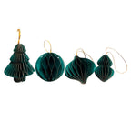 Colgante navidad 4pcs 8cm origami verde