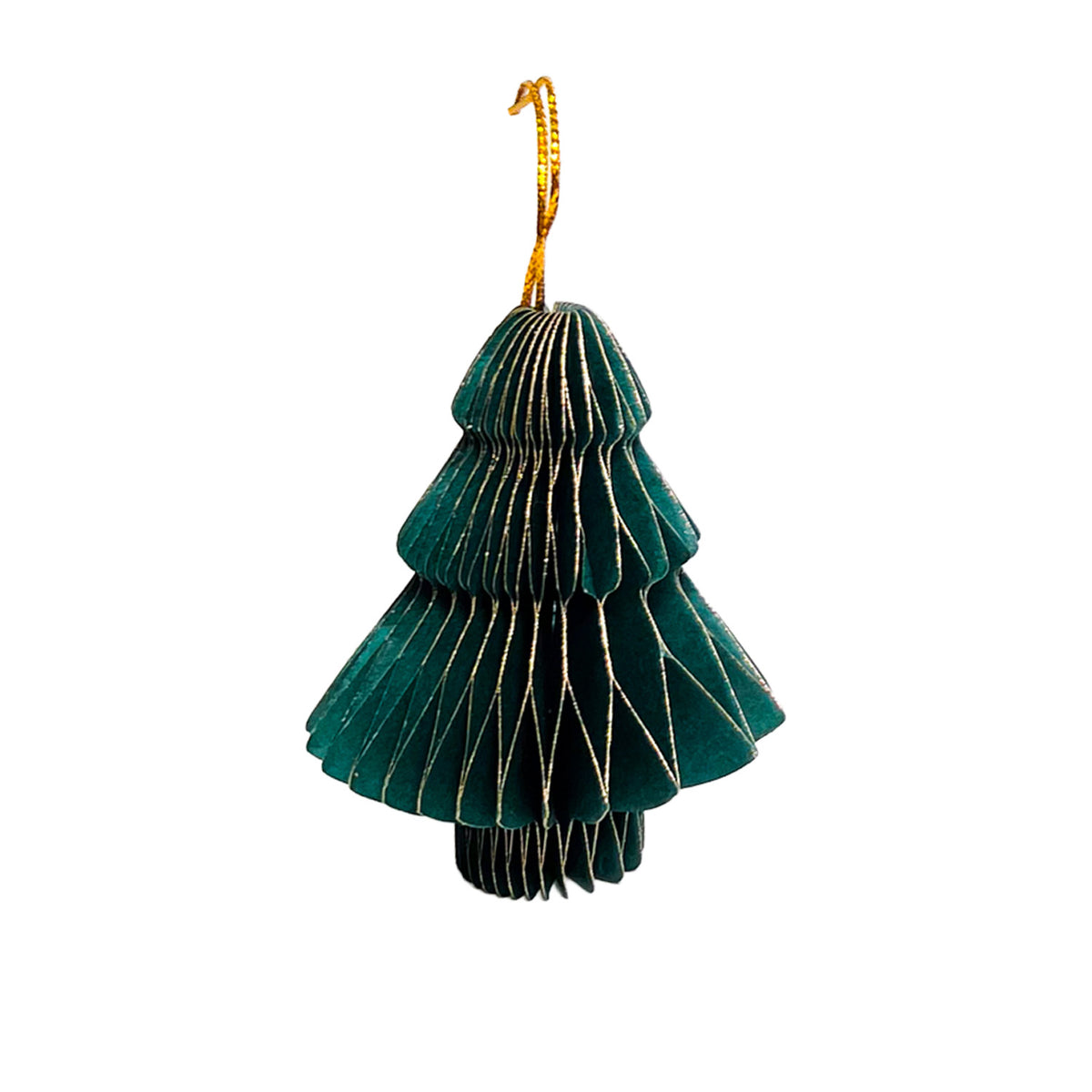 Colgante navidad 4pcs 8cm origami verde