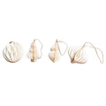 Colgante navidad 4pcs 8cm origami blanco
