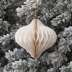 Colgante navidad 4pcs 8cm origami blanco