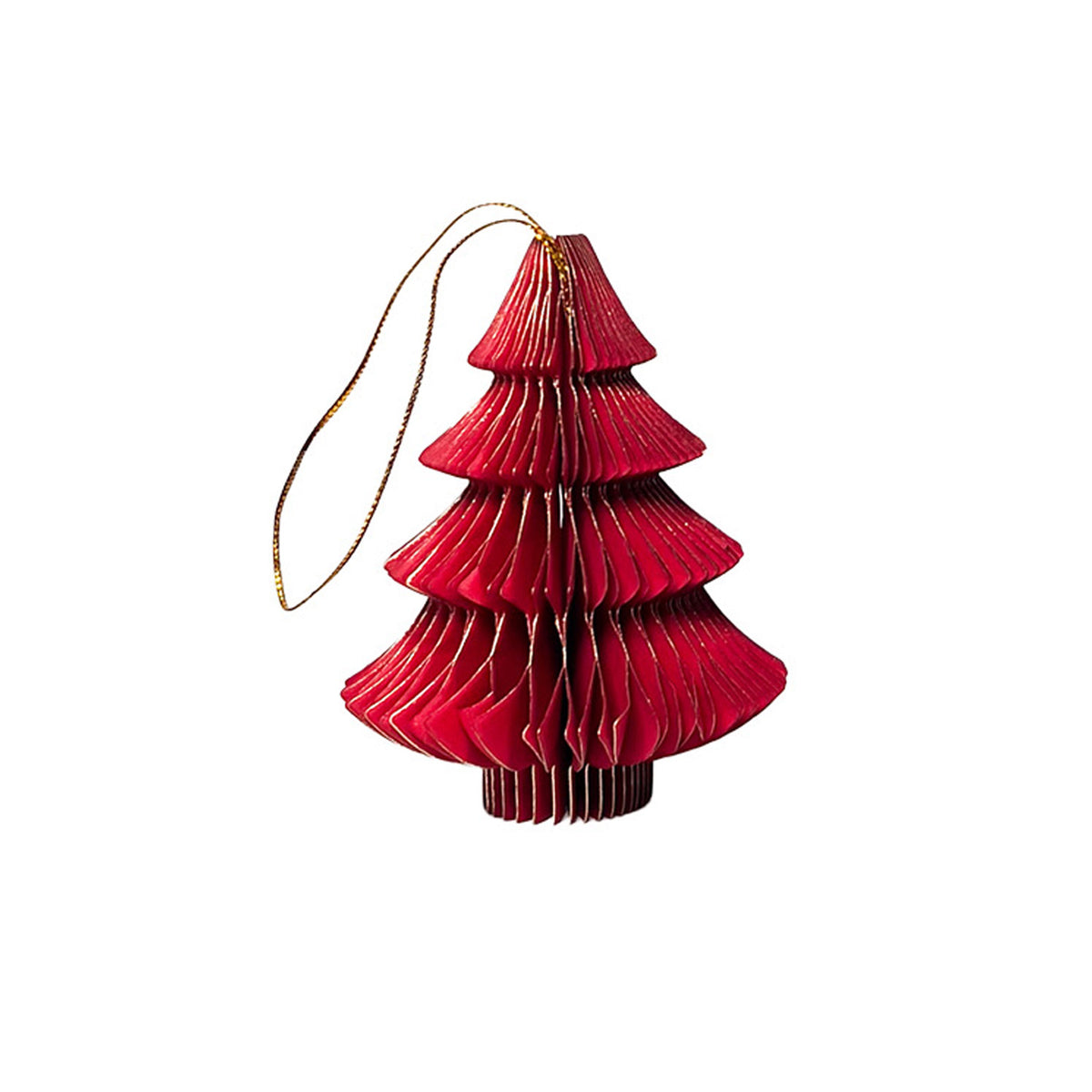 Colgante navidad 4pcs 10cm origami árbol rojo