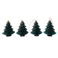 Colgante navidad 4pcs 10cm origami árbol verde