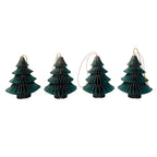 Colgante navidad 4pcs 10cm origami árbol verde