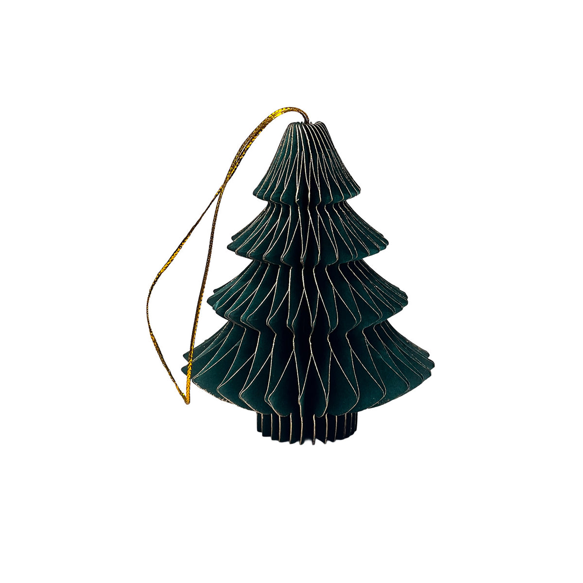 Colgante navidad 4pcs 10cm origami árbol verde