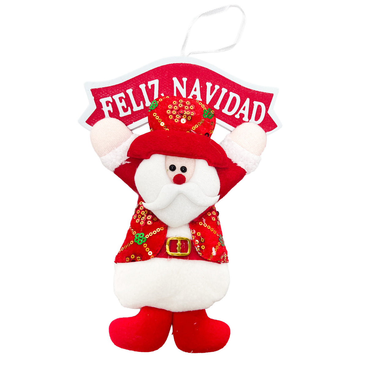 Colgante navidad 17x24cm mono nieve letrero