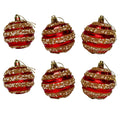 Bola navidad 6cm 6pcs rojo