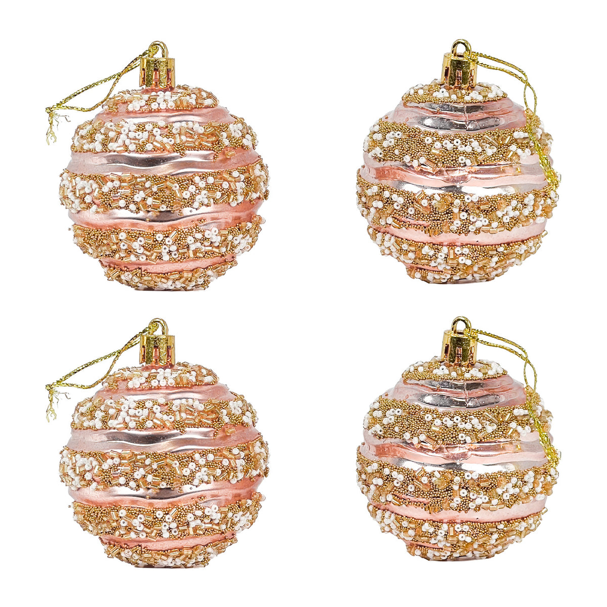 Esferas de navidad 6cm 6 piezas champán