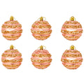 Bola navidad 8cm 6pcs champán