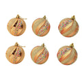 Bola navidad 8cm 6pcs dorado