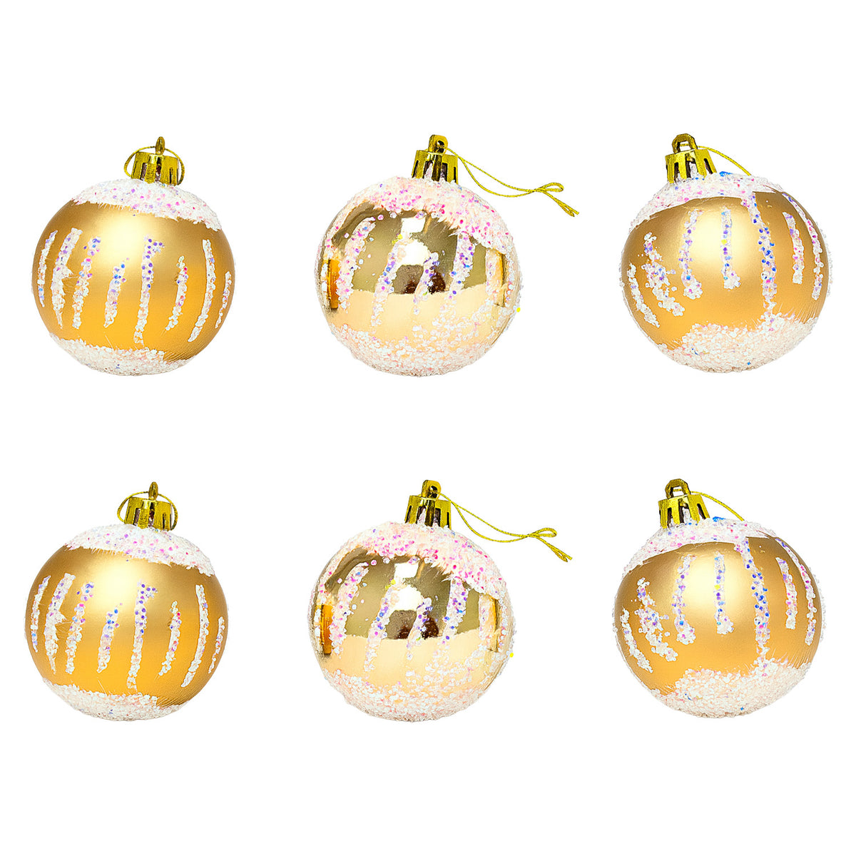 Bola navidad 6cm 6pcs dorado