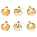 Bola navidad 8cm 6pcs dorado