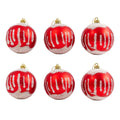Bola navidad 8cm 6pcs rojo